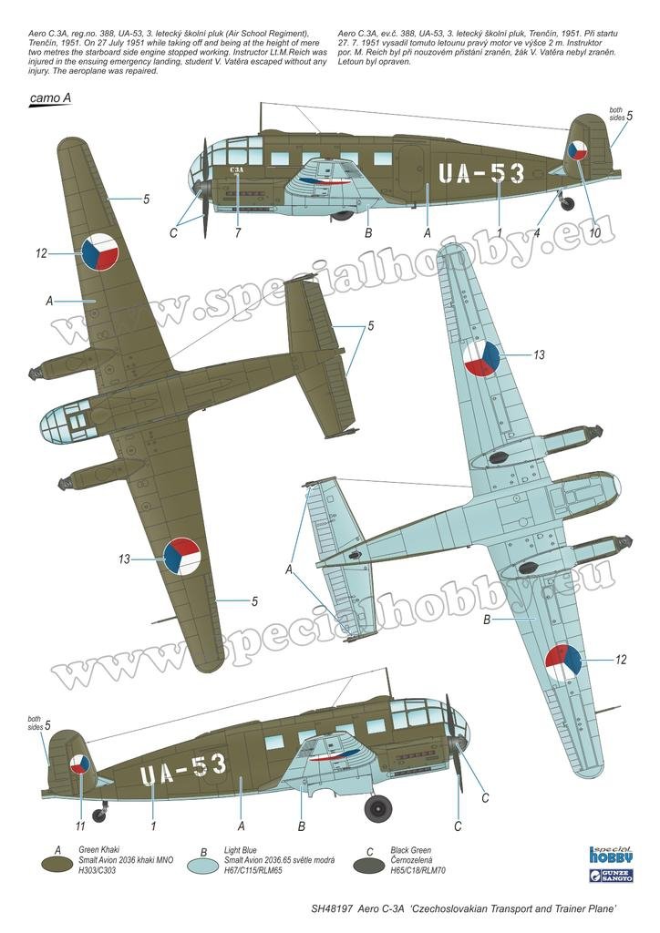 Special Hobby 48197 Aero C-3A &amp;#39;Czechoslovakian Transport and Trainer Plane&amp;#39; 1/48 – image 3