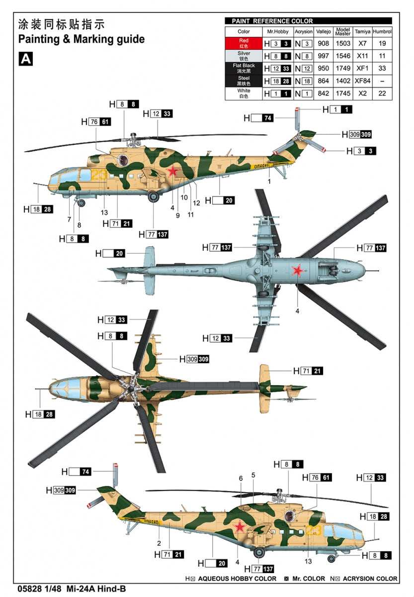 Trumpeter 05828 Mi-24A Hind-B 1/48 – zdjęcie 4