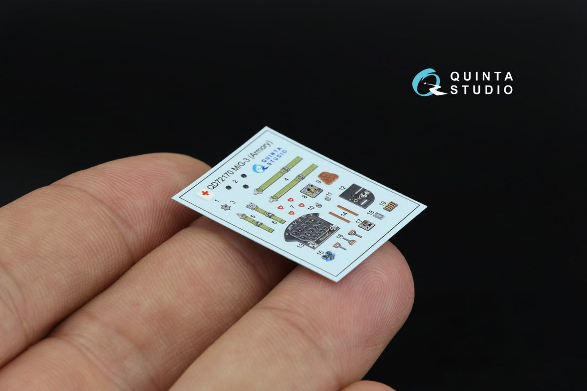 Quinta Studio QD72170 MiG-3 3D-Printed coloured Interior on decal paper (Armory) 1/72 – zdjęcie 8