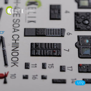 KELIK K72102 MH-47E interior 3D decals for Italeri kit 1/72 – zdjęcie 3