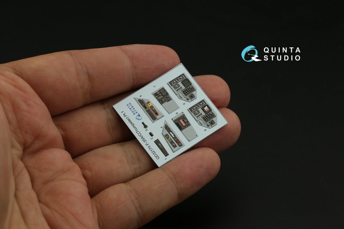 Quinta Studio QD32174 F-35A/C 3D-Printed &amp;amp; coloured Interior on decal paper (Trumpeter) 1/32 – zdjęcie 6