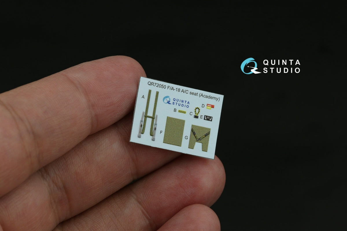 Quinta Studio QD72077 F/A-18C late 3D-Printed &amp;amp; coloured Interior on decal paper (Academy) 1/72 – zdjęcie 6