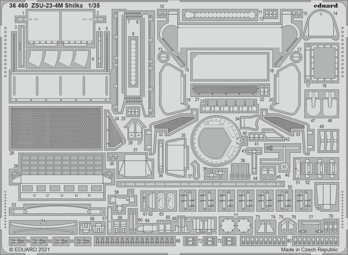 Eduard 36460 ZSU-23-4M Shilka for ZVEZDA 1/35