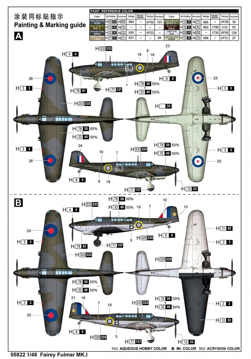 Trumpeter 05822 Fairey Fulmar MK.I 1/48 – zdjęcie 4