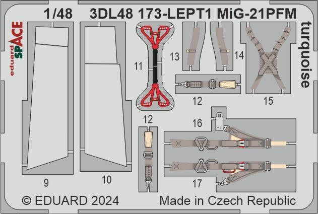 Eduard 3DL48173 MiG-21PFM turquoise SPACE EDUARD 1/48 – zdjęcie 3