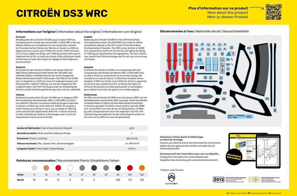 Heller 56758 Citroen DS3 WRC - Starter Kit 1/24 – zdjęcie 4