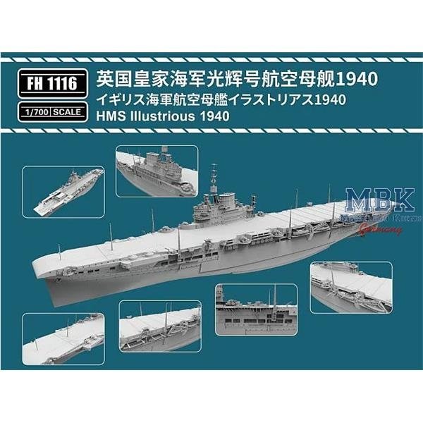 FlyHawk Model FH1116 HMS Illustrious 1940 1/700 – zdjęcie 3