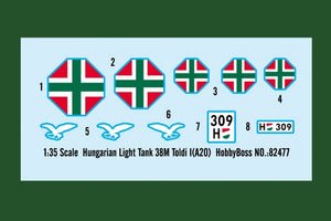 Hobby Boss 82477 Hungarian Light Tank 38M Toldi I(A20) 1/35 – image 3