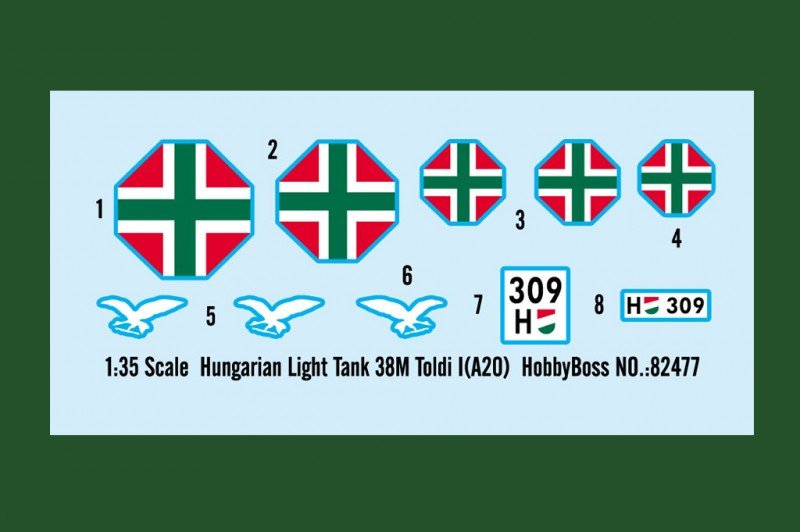 Hobby Boss 82477 Hungarian Light Tank 38M Toldi I(A20) 1/35 – image 3