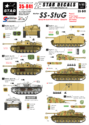 Star Decals 35-841 Waffen-SS StuG # 2 1/35