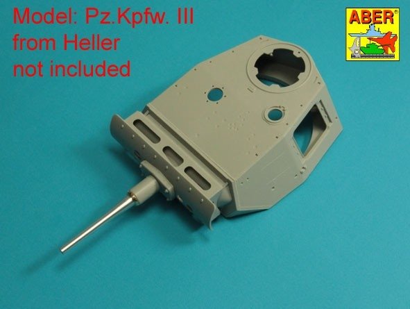 Aber 16 L-21 German barrel 50mm KwK 38L/42 forPz.Kpfw.IIIAusf.G,H,J (early) / Lufa 50mm KwK 38L/42 do czołgu Panzer III G,H,J wczesny 1/16 – zdjęcie 11