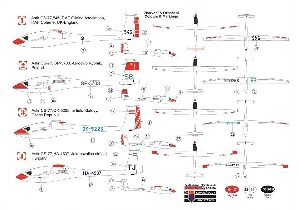 Kovozavody Prostejov KPM0131 Glob Astir CS-77 1/72 – zdjęcie 2