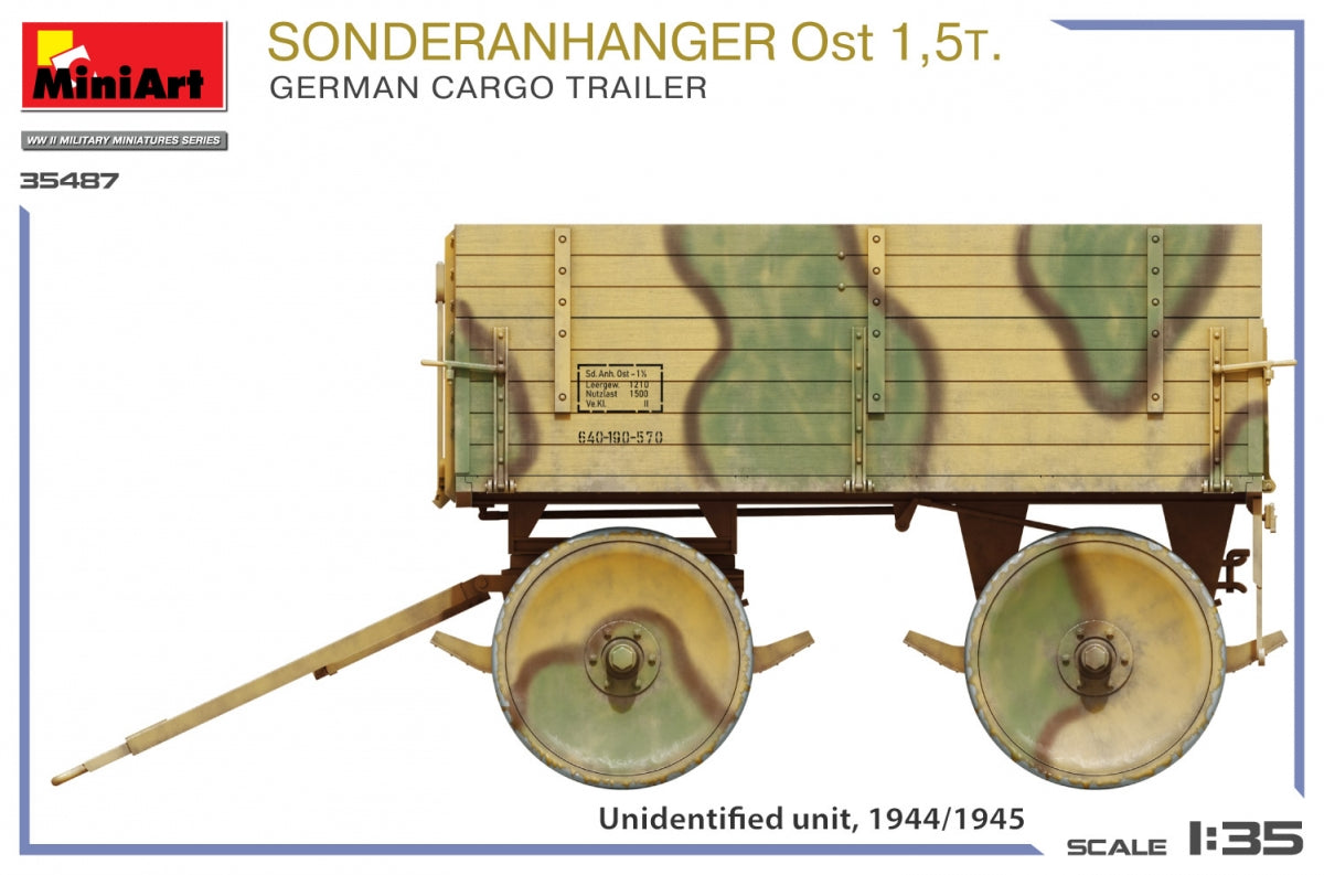 MiniArt 35487 Sonderanhanger 0st 1,5T. German Cargo Trailer 1/35 – zdjęcie 3