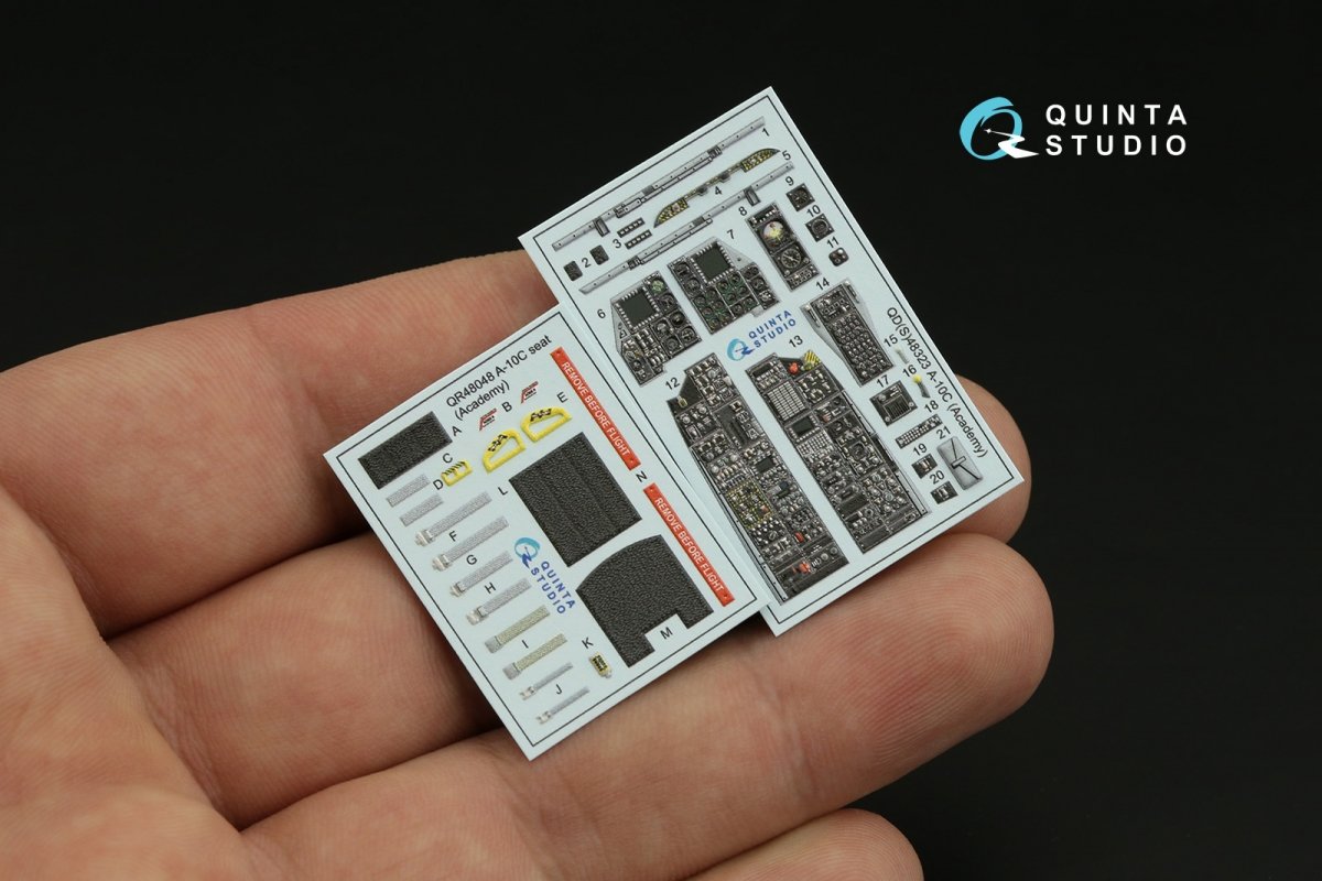 Quinta Studio QD48323 A-10C 3D-Printed &amp;amp; coloured Interior on decal paper (Academy) 1/48 – zdjęcie 4