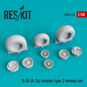 RESKIT RS48-0262 B-26 (A-26) Invader type 3 wheels set 1/48
