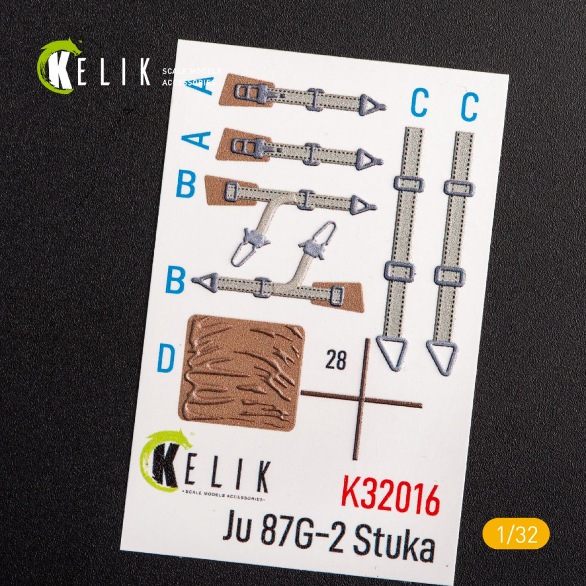 KELIK K32016 JUNKERS JU 87 D/G STUKA - INTERIOR 3D DECAL FOR TRUMPETER KIT 1/32 – zdjęcie 2