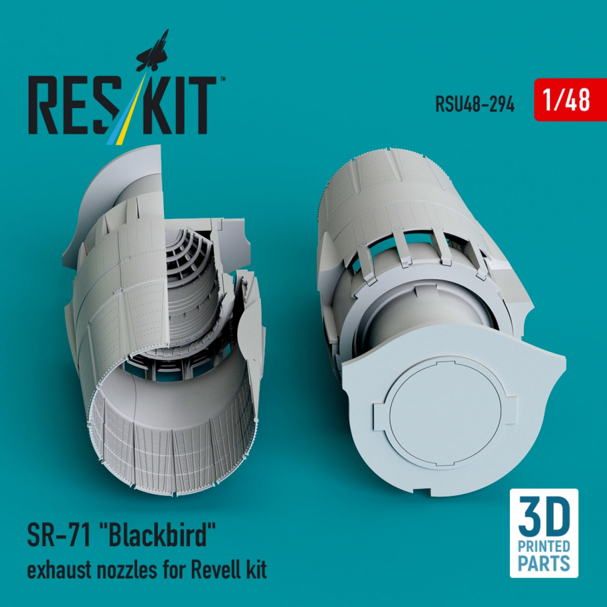RESKIT RSU48-0294 SR-71 &amp;quot;Blackbird&amp;quot; exhaust nozzles for Revell kit (3D printed) 1/48 – image 2