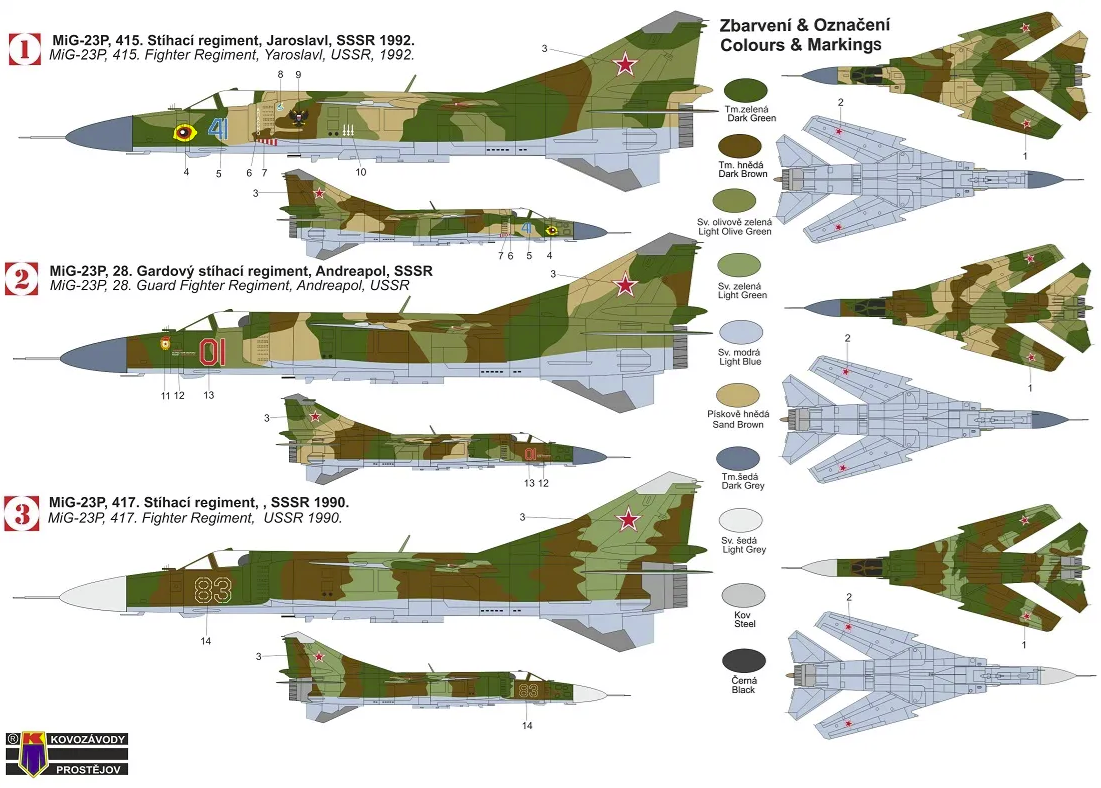Kovozavody Prostejov KPM0286 MiG-23P „Flogger“ 1/72 – zdjęcie 2