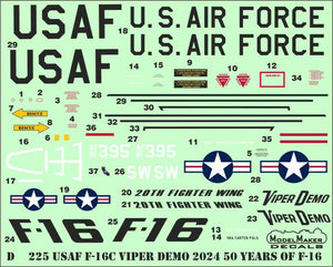 ModelMaker Decals D48225 USAF F-16C Viper Demo 2024 50 Years of F-16 1/48 – image 2