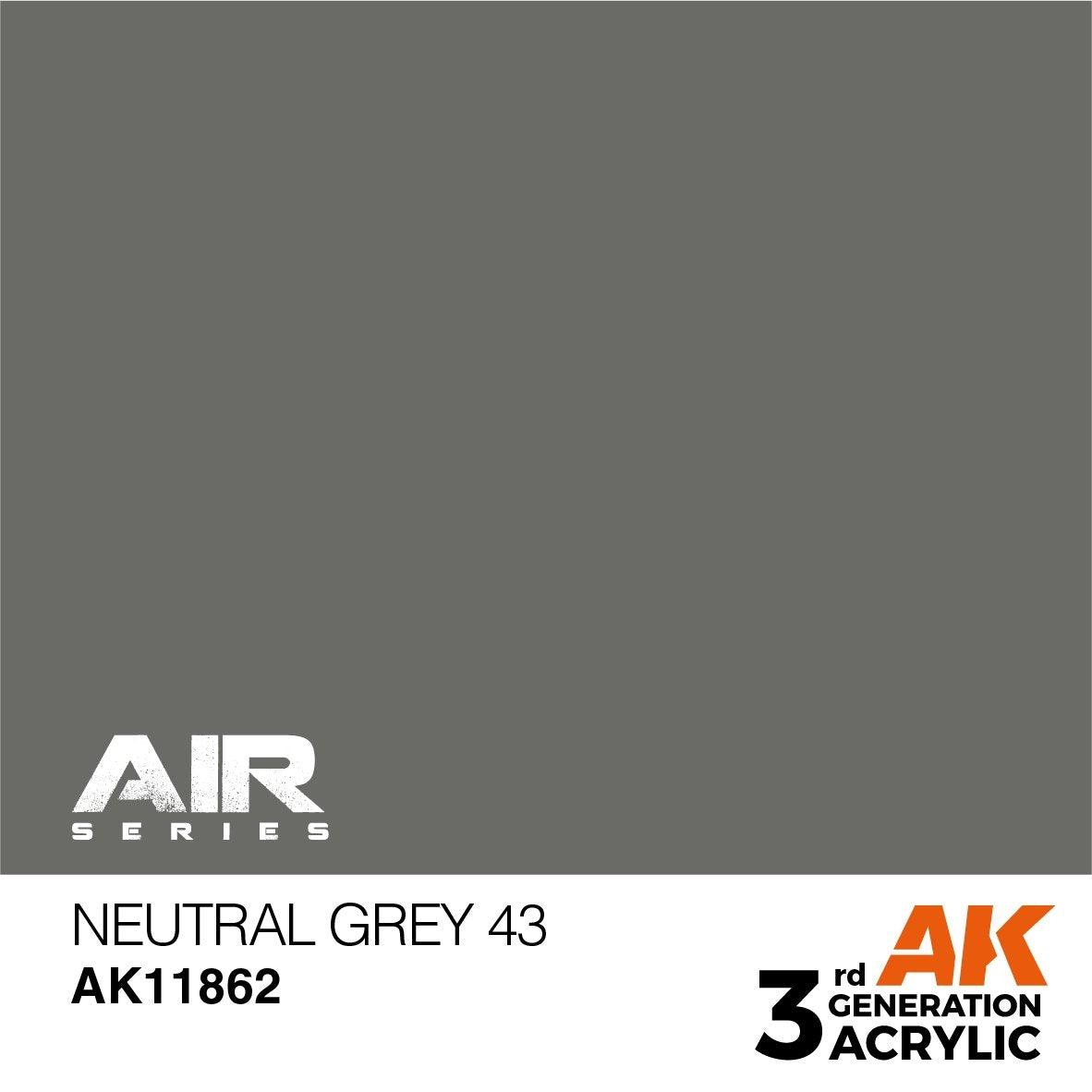 AK Interactive AK11862 NEUTRAL GREY 43 – AIR 17 ml