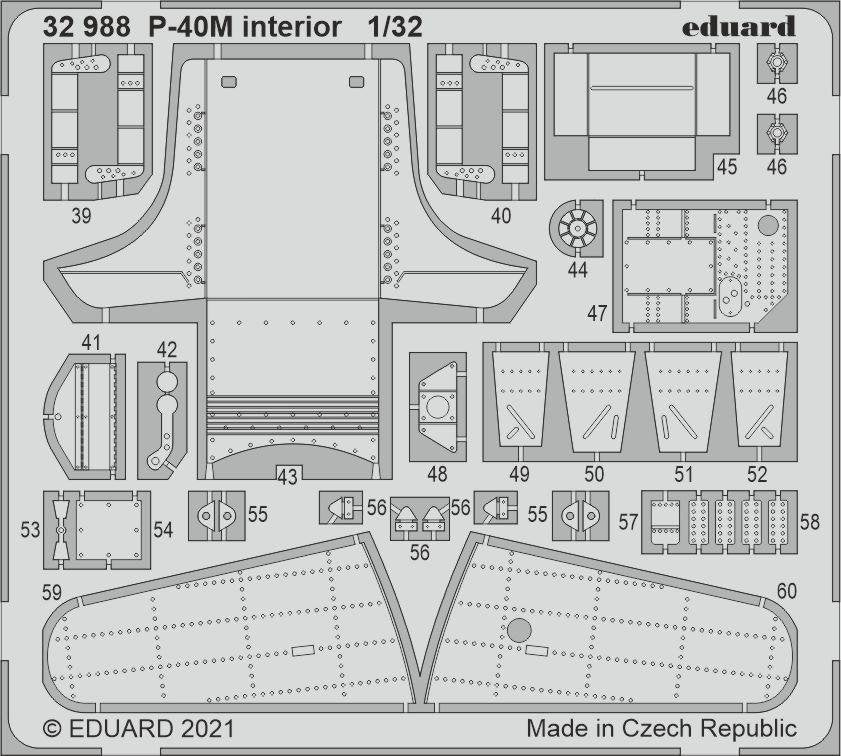 Eduard 32988 P-40M interior TRUMPETER 1/32 – immagine 2