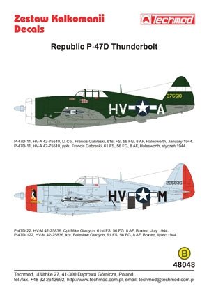 Techmod 48048 - Republic P-47D Thunderbolt 1/48 – zdjęcie 2