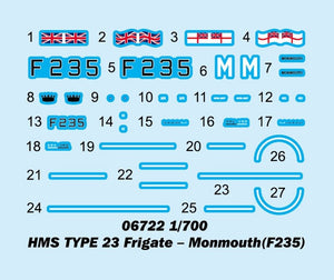 Trumpeter 06722 HMS TYPE 23 Frigate – Monmouth(F235) 1/700 – zdjęcie 3