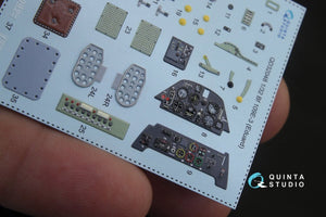Quinta Studio QD32048 Bf 109E-3 3D-Printed &amp;amp; colored Interior on decal paper (for Eduard kit) 1/32 – image 4