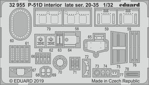 Eduard 32955 P-51D interior late ser. 20-35 1/32 TAMIYA – zdjęcie 2