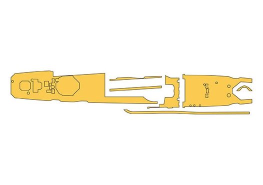 Hasegawa QG70 (72170) Linoleum Masking Sheet fo Yugumo Class 1/700 – zdjęcie 2
