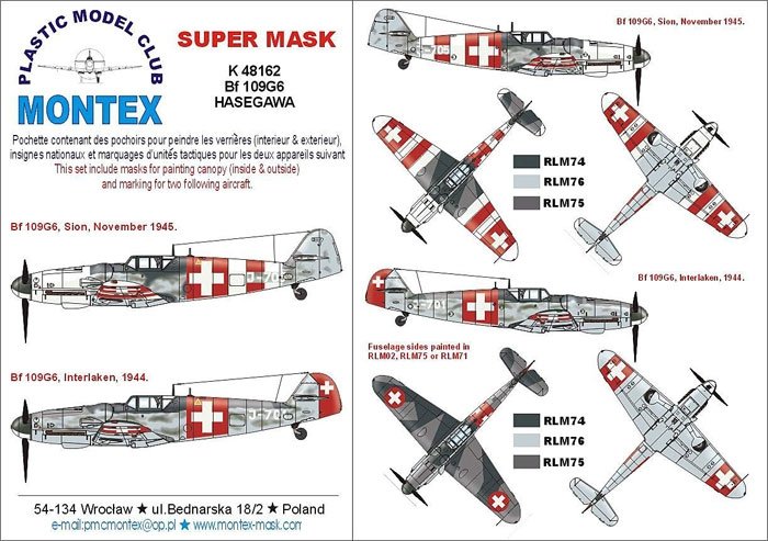 Montex K48162 Bf 109G6 (Swiss) 1/48