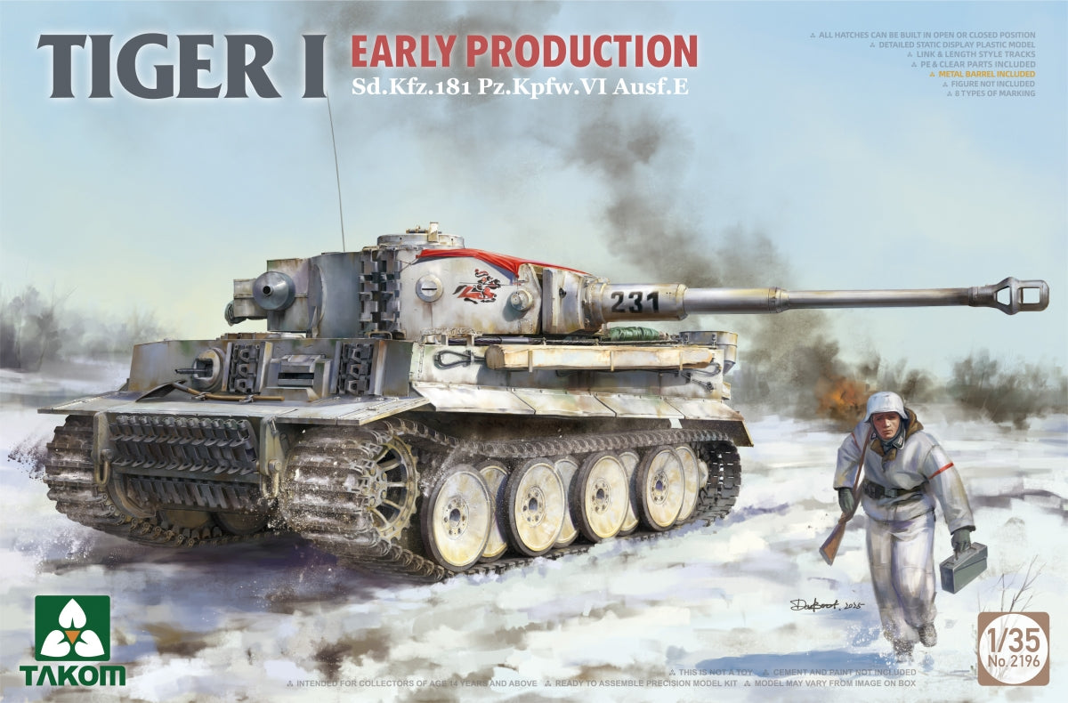 Takom 2196 TIGER I EARLY-PRODUCTION Sd.Kfz.181 Pz.Kpfw.VI Ausf.E 1/35