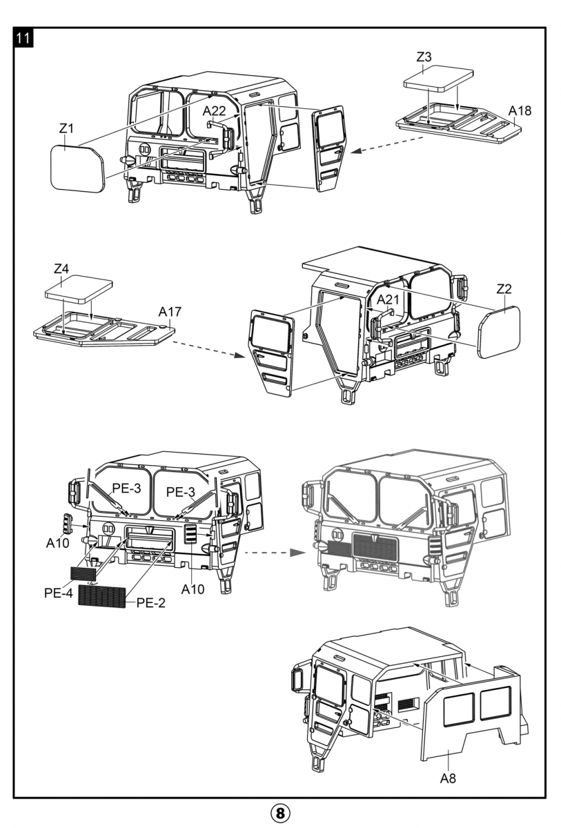Modelcollect UA72342 German MAN KAT1M1013 8*8 HIGH-Mobility off-road truck 1/72 – zdjęcie 18