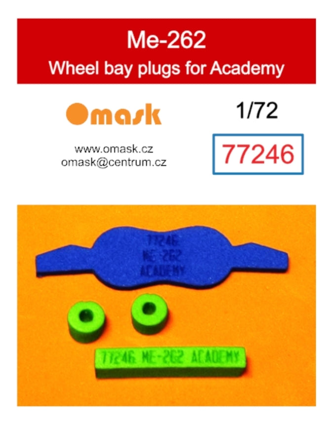 Omask 77246 Me-262 wheel bay plugs (for Academy) 1/72