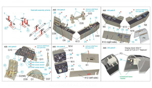 Quinta Studio QD32070 Me 262B1a/U-1 3D-Printed &amp;amp; colored Interior on decal paper (Trumpeter) 1/32 – image 12