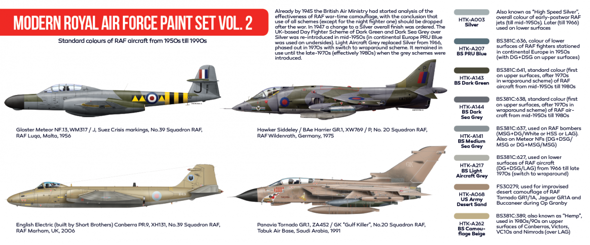 Hataka HTK-AS73 Modern Royal Air Force paint set vol. 2 (8x17ml) – zdjęcie 3