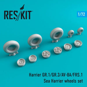 RESKIT RS72-0211 Harrier GR.1/GR.3/AV-8A/FRS.1/Sea Harrier wheels set 1/72