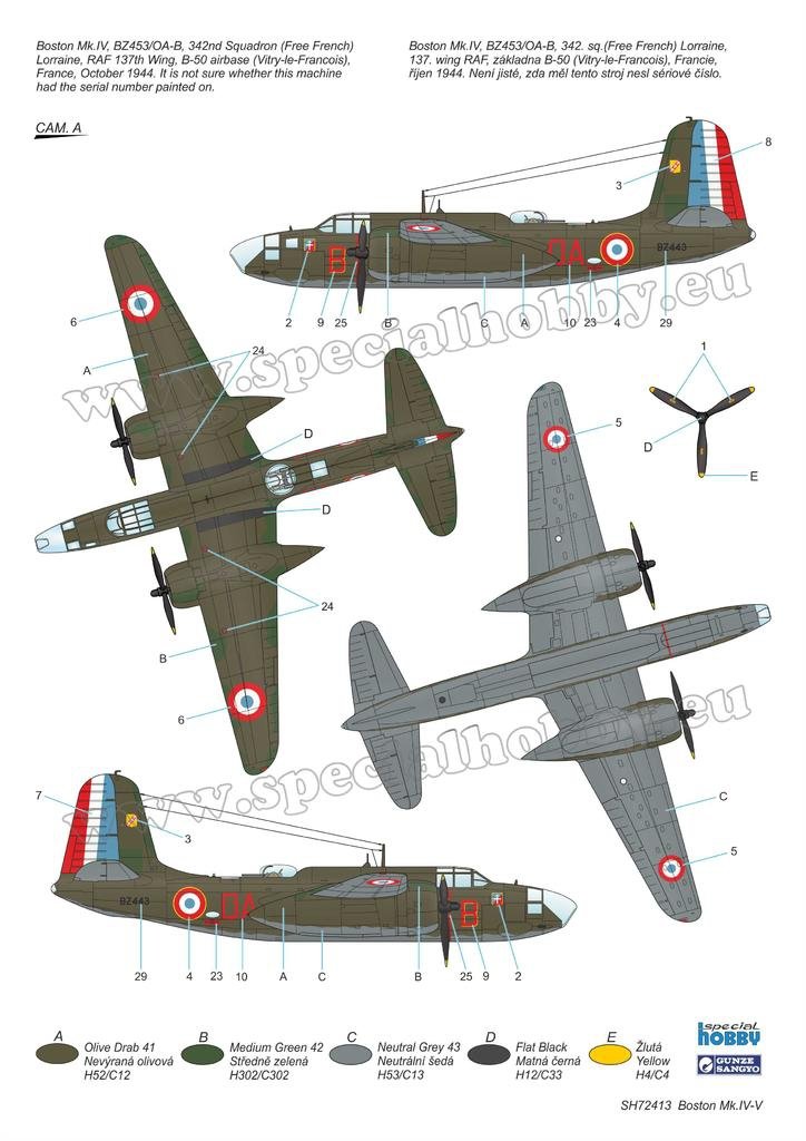 Special Hobby 72413 Boston Mk. IV/ V &amp;#39;The Last Version in RAF and Free French Service&amp;#39; 1/72 – Bild 4
