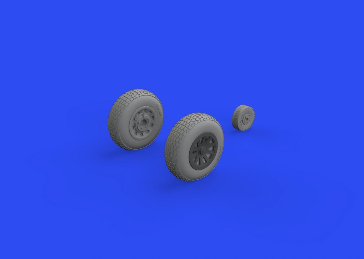 Eduard 648647 P-51D wheels block tread 2 EDUARD 1/48 – image 2