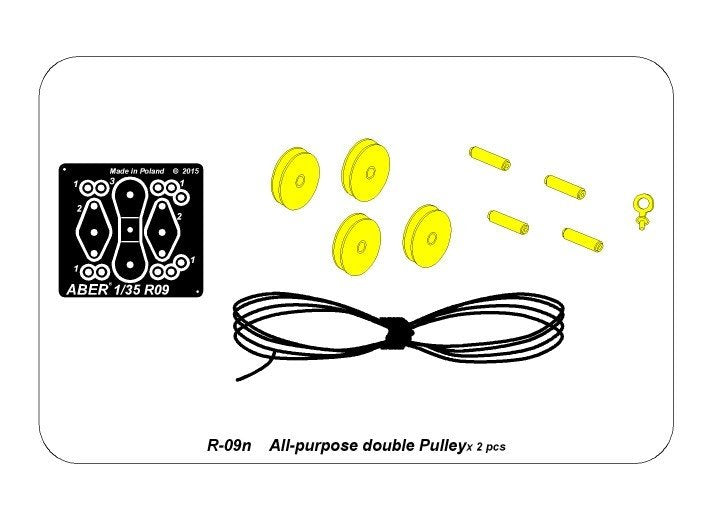Aber R-09N All-purpose double Pulley x2 pcs. 1/35 – image 7