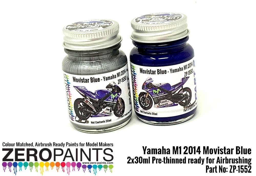 Zero Paints ZP-1552 Yamaha M1 2014 Movistar Blue Paint Set 2x30ml – zdjęcie 2