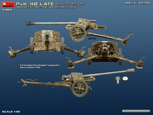 Mini Art 53013 German 7.5cm PaK 40 Late w/Elite Artillerie Regiment Crew. Special Edition 1/35