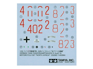 Tamiya 25208 Panzerkampfwagen IV Ausf F. &amp;amp; Moto Afrique du Nord 1/35 – image 10