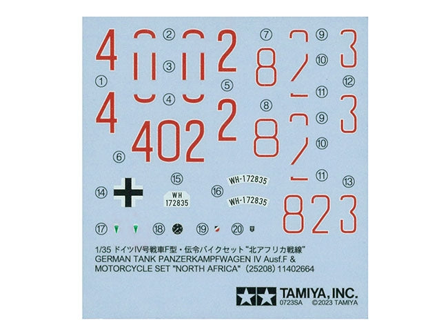 Tamiya 25208 Panzerkampfwagen IV Ausf F. &amp;amp; Moto Afrique du Nord 1/35 – image 10