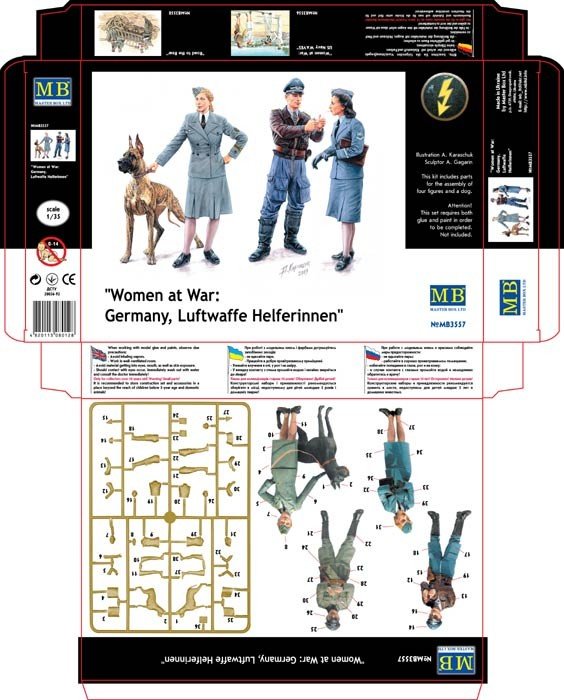 Master Box 3557 Women at war - Luftwaffe Helferinnen 1/35 – zdjęcie 4