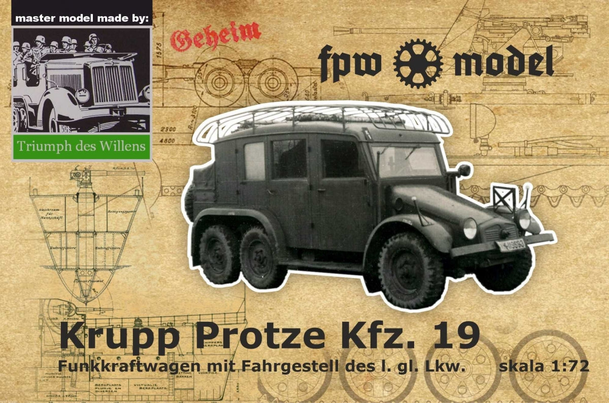 FPW Model TDW008 Triumph des Willens - Krupp Protze Kfz. 19 Funkkraftwagen 1/72