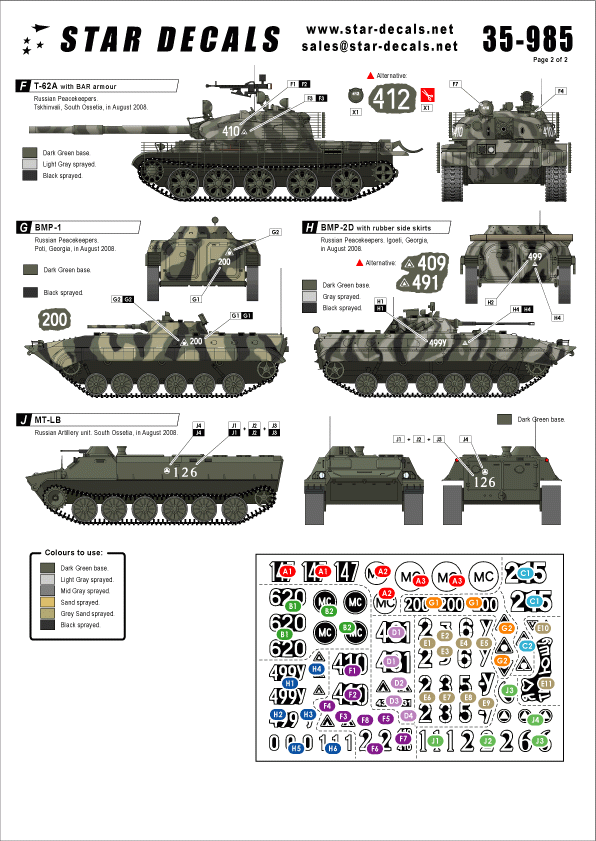 Star Decals 35-985 South Ossetia War 2008 1 1/35 – image 2