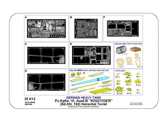 Aber 35K12 Pz.Kpfw. VI, Ausf.B (Sd.Kfz. 182) King Tiger (Henschel Turret) 1/35 – image 15