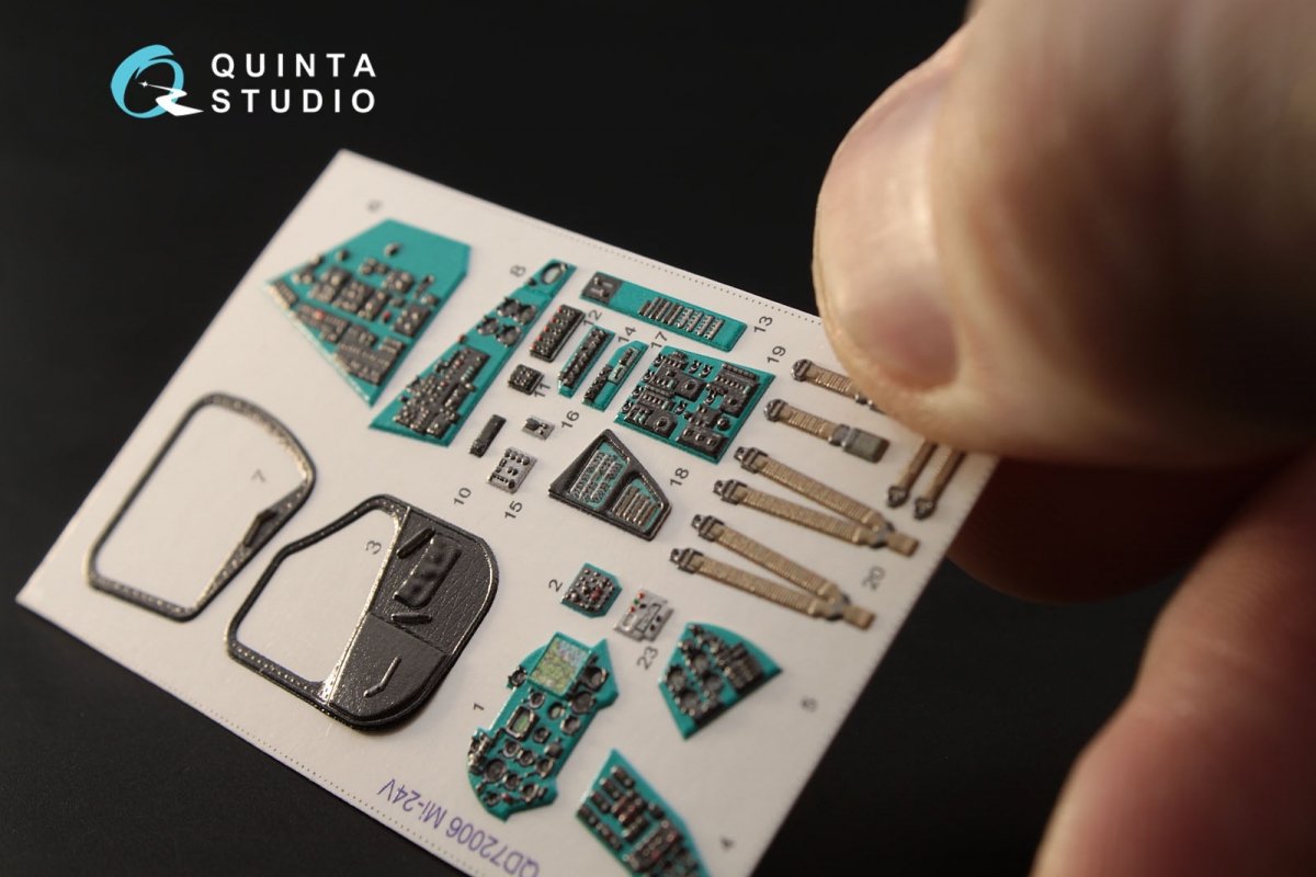 Quinta Studio QD72006 Mi-24V 3D-Printed &amp;amp; coloured Interior on decal paper (for Zvezda kit) 1/72 – zdjęcie 3