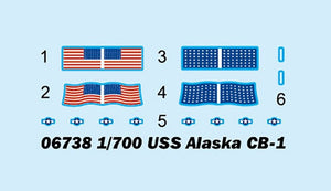 Trumpeter 06738 USS Large cruiser Alaska 1/700 – zdjęcie 4